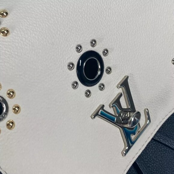 LOUIS VUITTON Rock Me Backpack Studs bag Backpack Leather Black/White main image 6